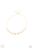 Dainty Desire Gold Necklace-Jewelry-Paparazzi Accessories-Ericka C Wise, $5 Jewelry Paparazzi accessories jewelry ericka champion wise elite consultant life of the party fashion fix lead and nickel free florida palm bay melbourne