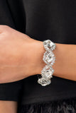 For the Win White Bracelet-Jewelry-Paparazzi Accessories-Ericka C Wise, $5 Jewelry Paparazzi accessories jewelry ericka champion wise elite consultant life of the party fashion fix lead and nickel free florida palm bay melbourne