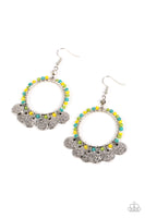 Bohemian Beach Blast Green Earrings-Jewelry-Paparazzi Accessories-Ericka C Wise, $5 Jewelry Paparazzi accessories jewelry ericka champion wise elite consultant life of the party fashion fix lead and nickel free florida palm bay melbourne