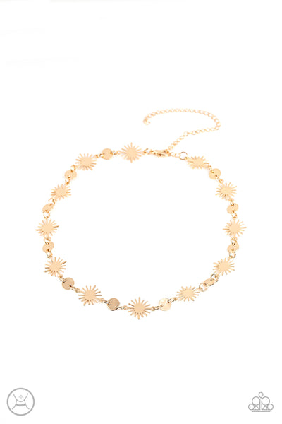 Astro Goddess Gold Necklace-Jewelry-Paparazzi Accessories-Ericka C Wise, $5 Jewelry Paparazzi accessories jewelry ericka champion wise elite consultant life of the party fashion fix lead and nickel free florida palm bay melbourne