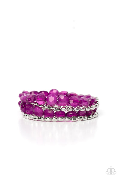 Seaside Siesta Purple Bracelet-Jewelry-Paparazzi Accessories-Ericka C Wise, $5 Jewelry Paparazzi accessories jewelry ericka champion wise elite consultant life of the party fashion fix lead and nickel free florida palm bay melbourne