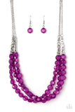 Pacific Picnic Purple Necklace-Jewelry-Paparazzi Accessories-Ericka C Wise, $5 Jewelry Paparazzi accessories jewelry ericka champion wise elite consultant life of the party fashion fix lead and nickel free florida palm bay melbourne