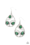 Send the Bright Message Green Earrings-Jewelry-Paparazzi Accessories-Ericka C Wise, $5 Jewelry Paparazzi accessories jewelry ericka champion wise elite consultant life of the party fashion fix lead and nickel free florida palm bay melbourne