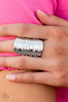 Imperial Glory Silver Ring-Jewelry-Paparazzi Accessories-Ericka C Wise, $5 Jewelry Paparazzi accessories jewelry ericka champion wise elite consultant life of the party fashion fix lead and nickel free florida palm bay melbourne