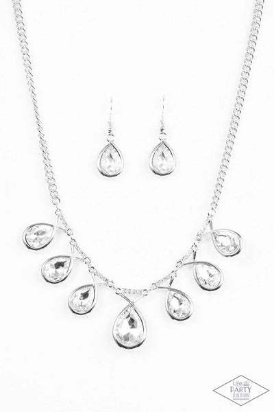Love at Fierce Sight Silver Necklace-Jewelry-Paparazzi Accessories-Ericka C Wise, $5 Jewelry Paparazzi accessories jewelry ericka champion wise elite consultant life of the party fashion fix lead and nickel free florida palm bay melbourne