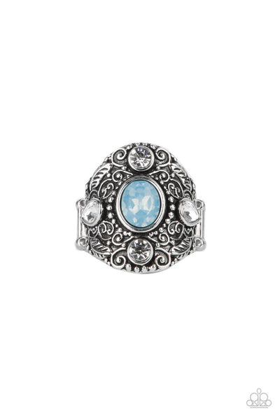 In the Limelight Blue Ring-Jewelry-Paparazzi Accessories-Ericka C Wise, $5 Jewelry Paparazzi accessories jewelry ericka champion wise elite consultant life of the party fashion fix lead and nickel free florida palm bay melbourne