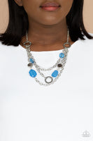 Oceanside Spa Blue Necklace-Jewelry-Paparazzi Accessories-Ericka C Wise, $5 Jewelry Paparazzi accessories jewelry ericka champion wise elite consultant life of the party fashion fix lead and nickel free florida palm bay melbourne