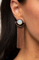 Opal Oracle Copper Earrings-Jewelry-Paparazzi Accessories-Ericka C Wise, $5 Jewelry Paparazzi accessories jewelry ericka champion wise elite consultant life of the party fashion fix lead and nickel free florida palm bay melbourne