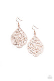 Taj Mahal Gardens Rose Gold Earrings-Jewelry-Paparazzi Accessories-Ericka C Wise, $5 Jewelry Paparazzi accessories jewelry ericka champion wise elite consultant life of the party fashion fix lead and nickel free florida palm bay melbourne