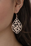 Taj Mahal Gardens Rose Gold Earrings-Jewelry-Paparazzi Accessories-Ericka C Wise, $5 Jewelry Paparazzi accessories jewelry ericka champion wise elite consultant life of the party fashion fix lead and nickel free florida palm bay melbourne