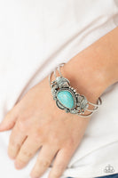 Western Wonderland Blue Bracelet-Jewelry-Ericka C Wise, $5 Jewelry-Ericka C Wise, $5 Jewelry Paparazzi accessories jewelry ericka champion wise elite consultant life of the party fashion fix lead and nickel free florida palm bay melbourne