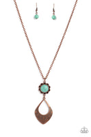 Stone Toll Copper Necklace-Jewelry-Paparazzi Accessories-Ericka C Wise, $5 Jewelry Paparazzi accessories jewelry ericka champion wise elite consultant life of the party fashion fix lead and nickel free florida palm bay melbourne