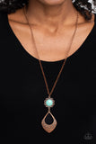 Stone Toll Copper Necklace-Jewelry-Paparazzi Accessories-Ericka C Wise, $5 Jewelry Paparazzi accessories jewelry ericka champion wise elite consultant life of the party fashion fix lead and nickel free florida palm bay melbourne