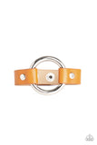 Rustic Rodeo Yellow Urban Bracelet-Jewelry-Paparazzi Accessories-Ericka C Wise, $5 Jewelry Paparazzi accessories jewelry ericka champion wise elite consultant life of the party fashion fix lead and nickel free florida palm bay melbourne