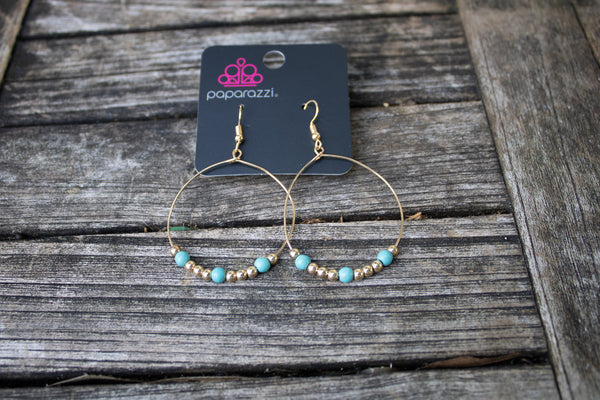 Vintage Gold and Turquoise-Jewelry-Paparazzi Accessories-Ericka C Wise, $5 Jewelry Paparazzi accessories jewelry ericka champion wise elite consultant life of the party fashion fix lead and nickel free florida palm bay melbourne