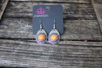 Vintage Orange Stone Earrings-Jewelry-Paparazzi Accessories-Ericka C Wise, $5 Jewelry Paparazzi accessories jewelry ericka champion wise elite consultant life of the party fashion fix lead and nickel free florida palm bay melbourne
