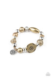 Aesthetic Appeal Brass Bracelet-Jewelry-Paparazzi Accessories-Ericka C Wise, $5 Jewelry Paparazzi accessories jewelry ericka champion wise elite consultant life of the party fashion fix lead and nickel free florida palm bay melbourne