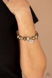 Aesthetic Appeal Brass Bracelet-Jewelry-Paparazzi Accessories-Ericka C Wise, $5 Jewelry Paparazzi accessories jewelry ericka champion wise elite consultant life of the party fashion fix lead and nickel free florida palm bay melbourne