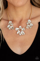 Galactic Goddess Gold Necklace-Jewelry-Paparazzi Accessories-Ericka C Wise, $5 Jewelry Paparazzi accessories jewelry ericka champion wise elite consultant life of the party fashion fix lead and nickel free florida palm bay melbourne