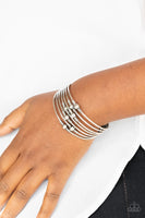 Industrial Intricacies Silver Bracelet-Jewelry-Paparazzi Accessories-Ericka C Wise, $5 Jewelry Paparazzi accessories jewelry ericka champion wise elite consultant life of the party fashion fix lead and nickel free florida palm bay melbourne