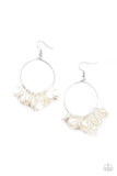Sailboats and Seashells White Earrings-Jewelry-Paparazzi Accessories-Ericka C Wise, $5 Jewelry Paparazzi accessories jewelry ericka champion wise elite consultant life of the party fashion fix lead and nickel free florida palm bay melbourne