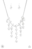 Spotlight Stunner White Necklace-Jewelry-Paparazzi Accessories-Ericka C Wise, $5 Jewelry Paparazzi accessories jewelry ericka champion wise elite consultant life of the party fashion fix lead and nickel free florida palm bay melbourne