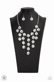 Spotlight Stunner White Necklace-Jewelry-Paparazzi Accessories-Ericka C Wise, $5 Jewelry Paparazzi accessories jewelry ericka champion wise elite consultant life of the party fashion fix lead and nickel free florida palm bay melbourne