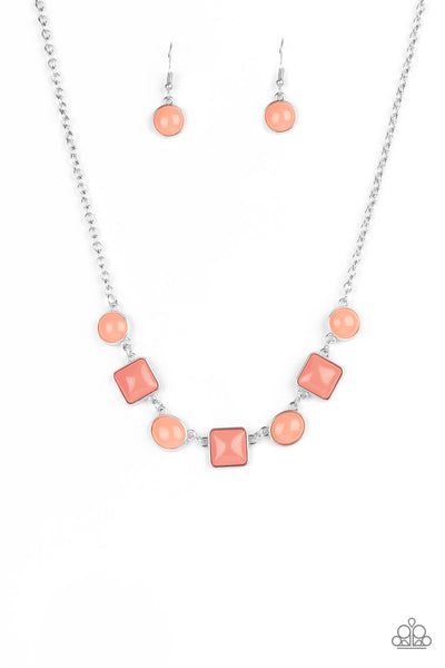 Trend Worthy Orange Necklace-Jewelry-Paparazzi Accessories-Ericka C Wise, $5 Jewelry Paparazzi accessories jewelry ericka champion wise elite consultant life of the party fashion fix lead and nickel free florida palm bay melbourne
