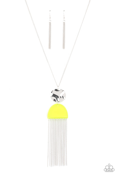 Color Me Neon Yellow Necklace-Jewelry-Paparazzi Accessories-Ericka C Wise, $5 Jewelry Paparazzi accessories jewelry ericka champion wise elite consultant life of the party fashion fix lead and nickel free florida palm bay melbourne