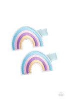 Follow Your Rainbow Blue Hair Clips-Jewelry-Ericka C Wise, $5 Jewelry-Ericka C Wise, $5 Jewelry Paparazzi accessories jewelry ericka champion wise elite consultant life of the party fashion fix lead and nickel free florida palm bay melbourne