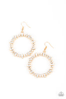 Glowing Reviews Gold Earrings-Jewelry-Paparazzi Accessories-Ericka C Wise, $5 Jewelry Paparazzi accessories jewelry ericka champion wise elite consultant life of the party fashion fix lead and nickel free florida palm bay melbourne