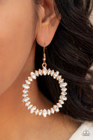 Glowing Reviews Gold Earrings-Jewelry-Paparazzi Accessories-Ericka C Wise, $5 Jewelry Paparazzi accessories jewelry ericka champion wise elite consultant life of the party fashion fix lead and nickel free florida palm bay melbourne