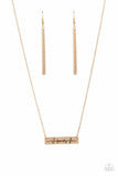 Living the Mom Life Gold Necklace-Jewelry-Paparazzi Accessories-Ericka C Wise, $5 Jewelry Paparazzi accessories jewelry ericka champion wise elite consultant life of the party fashion fix lead and nickel free florida palm bay melbourne