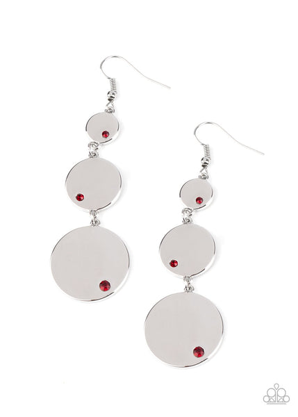Poshly Polished Red Earring-Jewelry-Paparazzi Accessories-Ericka C Wise, $5 Jewelry Paparazzi accessories jewelry ericka champion wise elite consultant life of the party fashion fix lead and nickel free florida palm bay melbourne