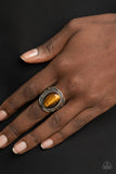 Sedona Dream Brown Ring-Jewelry-Paparazzi Accessories-Ericka C Wise, $5 Jewelry Paparazzi accessories jewelry ericka champion wise elite consultant life of the party fashion fix lead and nickel free florida palm bay melbourne