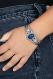 Solar Solstice Blue Bracelet-Jewelry-Paparazzi Accessories-Ericka C Wise, $5 Jewelry Paparazzi accessories jewelry ericka champion wise elite consultant life of the party fashion fix lead and nickel free florida palm bay melbourne