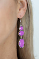 Tiers of Tranquility Purple Earrings-Jewelry-Paparazzi Accessories-Ericka C Wise, $5 Jewelry Paparazzi accessories jewelry ericka champion wise elite consultant life of the party fashion fix lead and nickel free florida palm bay melbourne