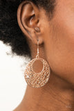 Vineyard Romance Rose Gold Earrings-Jewelry-Paparazzi Accessories-Ericka C Wise, $5 Jewelry Paparazzi accessories jewelry ericka champion wise elite consultant life of the party fashion fix lead and nickel free florida palm bay melbourne