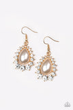 Regal Renewal Gold Earrings-Jewelry-Paparazzi Accessories-Ericka C Wise, $5 Jewelry Paparazzi accessories jewelry ericka champion wise elite consultant life of the party fashion fix lead and nickel free florida palm bay melbourne
