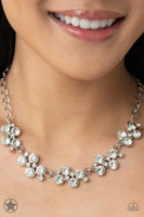 Hollywood Hills White Necklace-Jewelry-Paparazzi Accessories-Ericka C Wise, $5 Jewelry Paparazzi accessories jewelry ericka champion wise elite consultant life of the party fashion fix lead and nickel free florida palm bay melbourne