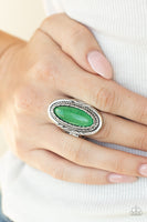 Primal Instincts Green Ring-Jewelry-Paparazzi Accessories-Ericka C Wise, $5 Jewelry Paparazzi accessories jewelry ericka champion wise elite consultant life of the party fashion fix lead and nickel free florida palm bay melbourne