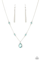 Romantic Rendezvous Blue Necklace-Jewelry-Paparazzi Accessories-Ericka C Wise, $5 Jewelry Paparazzi accessories jewelry ericka champion wise elite consultant life of the party fashion fix lead and nickel free florida palm bay melbourne
