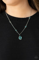 Romantic Rendezvous Blue Necklace-Jewelry-Paparazzi Accessories-Ericka C Wise, $5 Jewelry Paparazzi accessories jewelry ericka champion wise elite consultant life of the party fashion fix lead and nickel free florida palm bay melbourne