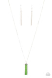 Set In Gemstone Green Necklace-Jewelry-Paparazzi Accessories-Ericka C Wise, $5 Jewelry Paparazzi accessories jewelry ericka champion wise elite consultant life of the party fashion fix lead and nickel free florida palm bay melbourne