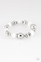 Once Upon a Maritime White Bracelet-Jewelry-Paparazzi Accessories-Ericka C Wise, $5 Jewelry Paparazzi accessories jewelry ericka champion wise elite consultant life of the party fashion fix lead and nickel free florida palm bay melbourne