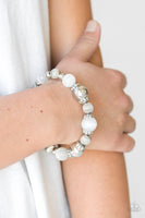 Once Upon a Maritime White Bracelet-Jewelry-Paparazzi Accessories-Ericka C Wise, $5 Jewelry Paparazzi accessories jewelry ericka champion wise elite consultant life of the party fashion fix lead and nickel free florida palm bay melbourne
