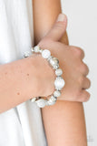 Once Upon a Maritime White Bracelet-Jewelry-Paparazzi Accessories-Ericka C Wise, $5 Jewelry Paparazzi accessories jewelry ericka champion wise elite consultant life of the party fashion fix lead and nickel free florida palm bay melbourne