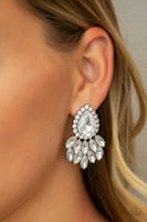 A Breath of Fresh Heir White Earrings-Jewelry-Paparazzi Accessories-Ericka C Wise, $5 Jewelry Paparazzi accessories jewelry ericka champion wise elite consultant life of the party fashion fix lead and nickel free florida palm bay melbourne