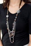 All the Trimmings Brown Necklace-Jewelry-Paparazzi Accessories-Ericka C Wise, $5 Jewelry Paparazzi accessories jewelry ericka champion wise elite consultant life of the party fashion fix lead and nickel free florida palm bay melbourne