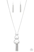 As Moon As I Can White Necklace-Jewelry-Paparazzi Accessories-Ericka C Wise, $5 Jewelry Paparazzi accessories jewelry ericka champion wise elite consultant life of the party fashion fix lead and nickel free florida palm bay melbourne